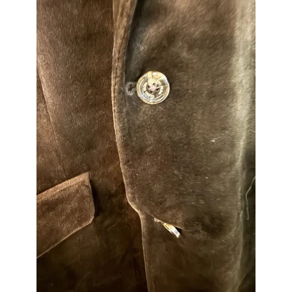 Tasso Elba Blazer Sport Coat Mens Solid Brown Velvet Size XXL Party Classic